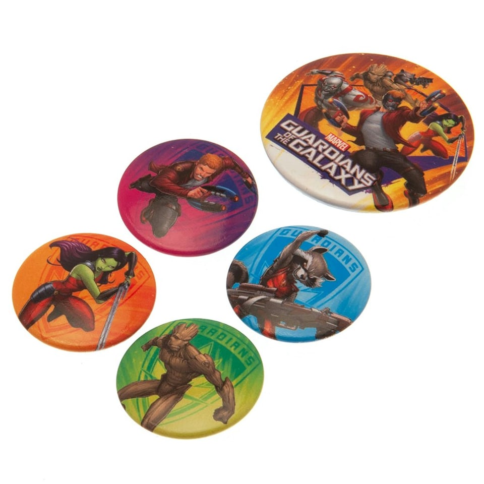 image 1 of Guardians Of The Galaxy Badge Set (Pack of 6) - Multicoloured - One Size