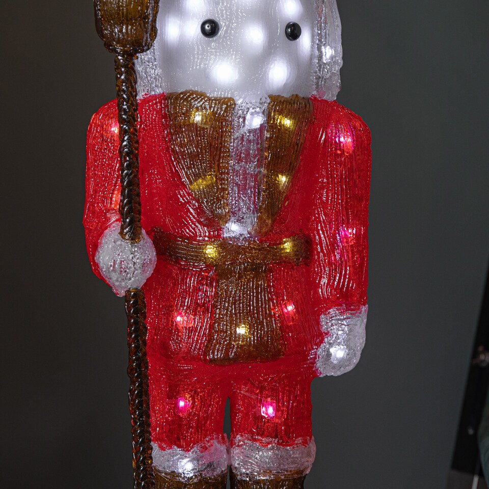 image 1 of 65cm Light up Acrylic Christmas Nutcracker Decoration with 80 White LEDs