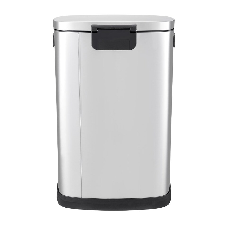 image 1 of Living and Home Stainless Steel Step Open Trash Can -50L | Chrome