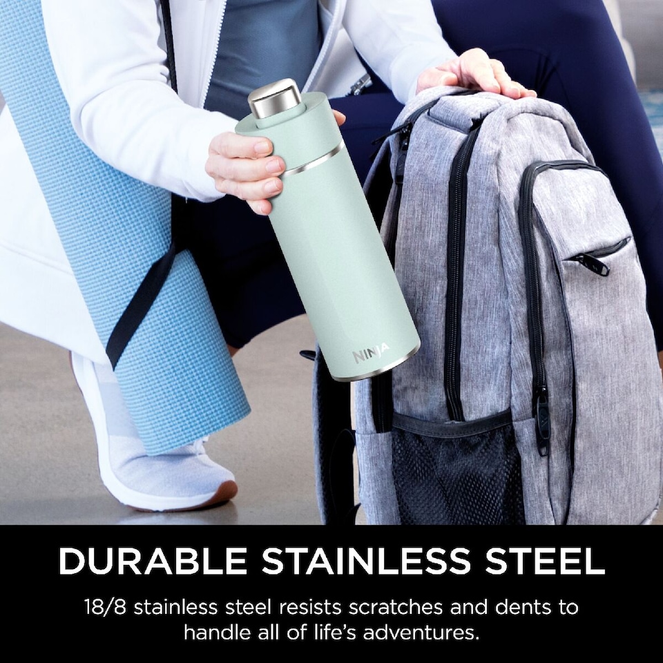 image 1 of Ninja Thirsti 700ml Travel Bottle  with BubbleLock technology Sea Glass DW2401EUUKMT