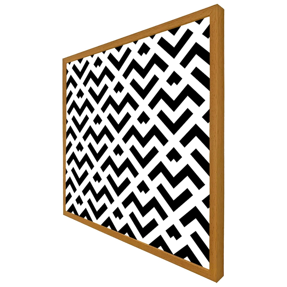 image 1 of Black & white geometric (Picture Frame) White | XS