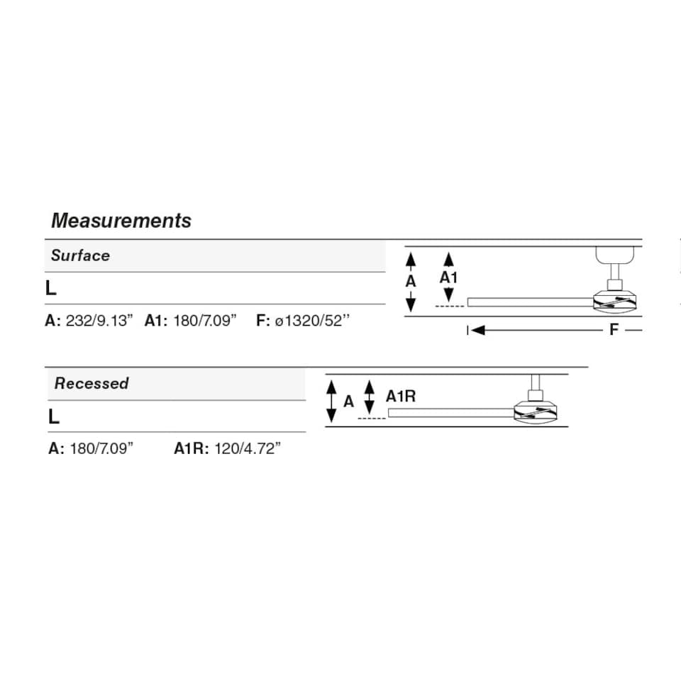 image 1 of Rudder Recessed 132cm Ceiling Fan Matt White, Ash Wood Blades, 4 Blade Reversible