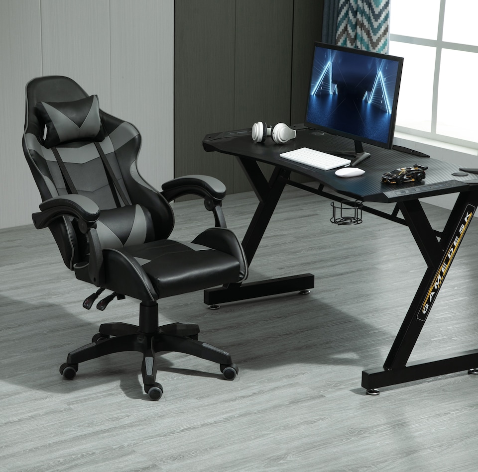 image 1 of Neon Edge Gaming Chair with Tilt and Swivel function  Chair A