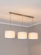image 2 of ValueLights Shaw Diner Bar 3 Drop Brushed Chrome Adjustable Pendant Ceiling Light | Chrome
