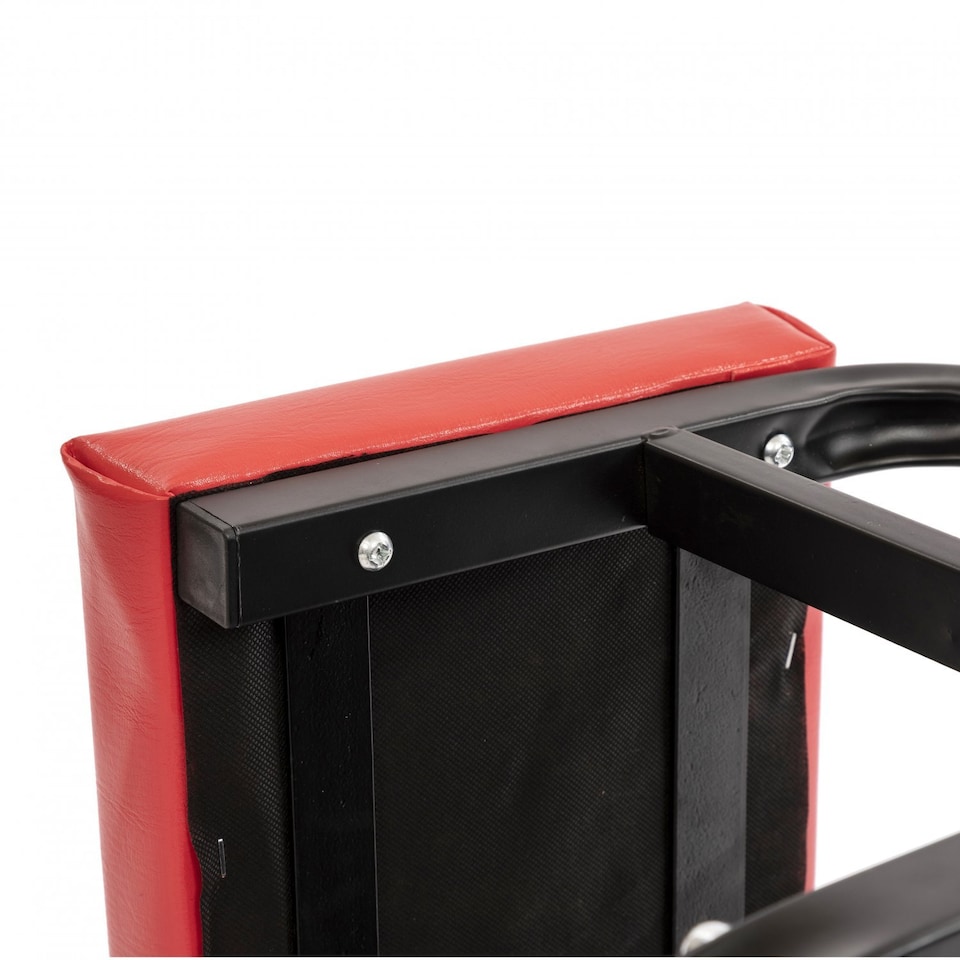image 1 of Heavy Duty Garage Stool Rolling Mechanics Chair Crawling Seat | Red