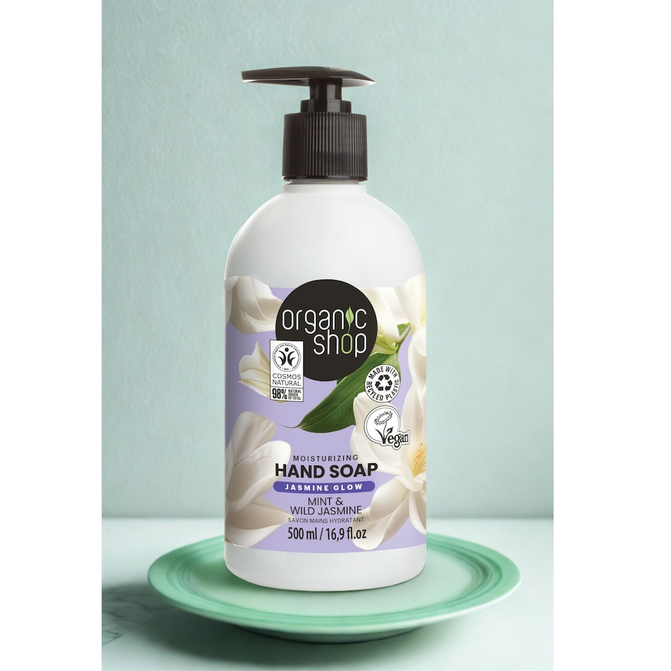 image 1 of Organic Shop Moisturizing Hand Soap Mint & Jasmine 500ml