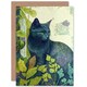 image 1 of Russian Blue Cat Bright Modern Art Nouveau Art Card