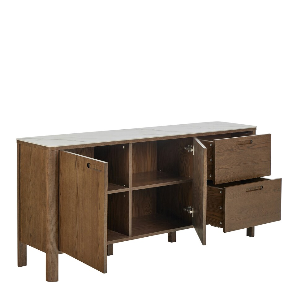 image 1 of Southampton Sideboard With 2 Doors 2 Drawers and 2 Shelves in Cream Ceramic Cream