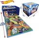 image 2 of Hot Wheels Cars Case Garage Box Playmat - 3-IN-1 Collapsible Car Toys Storage Box with Speed Roads I Toy Car Storage (Cars Not Included) | Blue