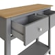 image 7 of Taberno Oak 2 Drawer Console Hallway Table Dove Grey Grey