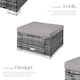 image 3 of Footstool Bitonto - durable, UV-resistant polyrattan chair, 53 x 53 x 26 cm | Grey | grey | One Size | 1