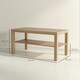 image 7 of HOMCOM Coffee Table with Storage Shelf, Rectangular Centre Table, Natural 