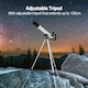 image 5 of Nedis 50/600 Refractor Telescope for Adults, Beginners & Kids, 50mm Aperture 600mm Focal Length (50x-100x), Compact & Portable with Adjustable Tripod, for Astronomy, Stars, Planet and Moon Watching