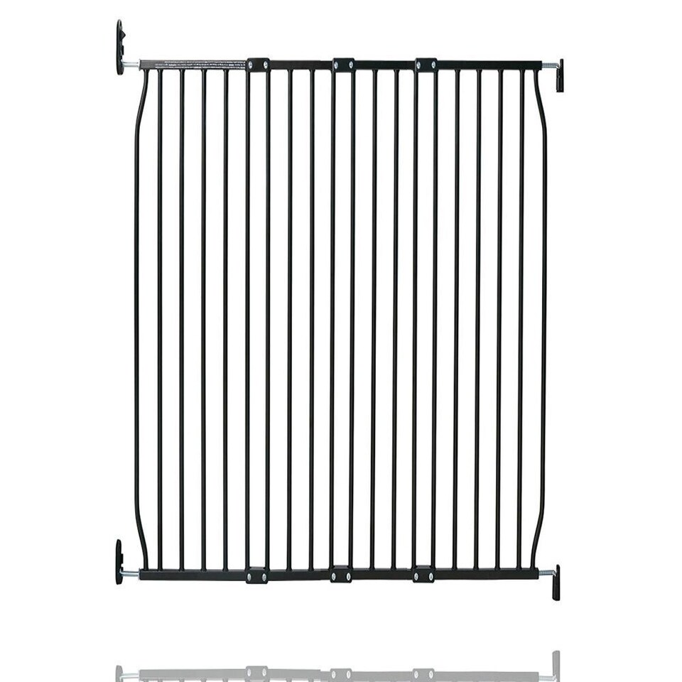 image 1 of Safetots Extra Tall Eco Screw Fit Baby Gate, Black, 110cm - 120cm, Extra Tall Gate 100cm in Height, Stair Gate for Baby, Screw Fitted Safety Gate, Easy Installation
