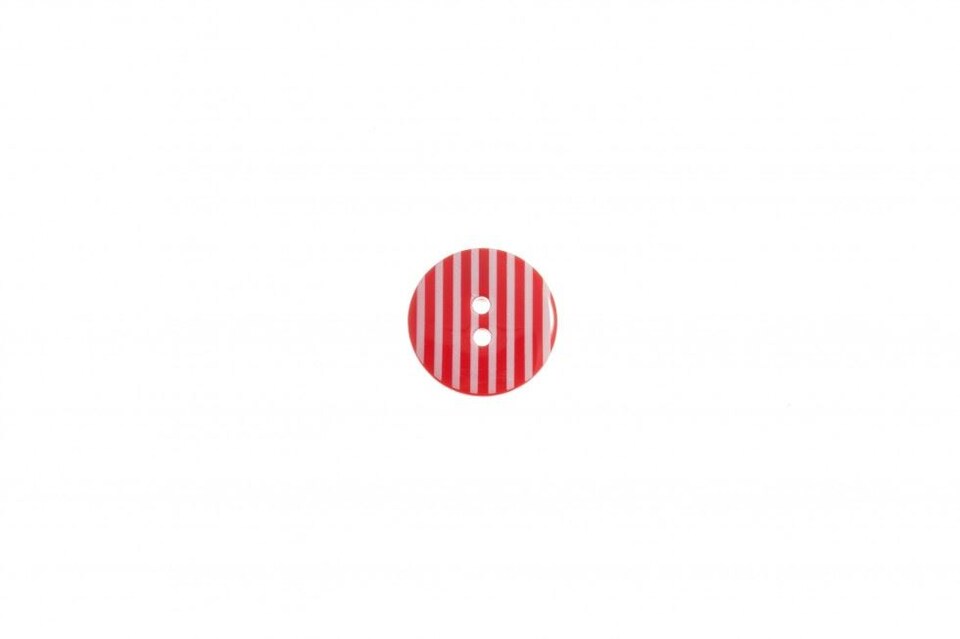 Trimits Red Round Candy Stripe Buttons for Dressmaking - 23mm - per value pack of 50