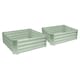 image 1 of Harbour Housewares Square Galvanised Steel Raised Garden Beds - 90cm x 90cm - Green - Pack of 2 | Green | Green