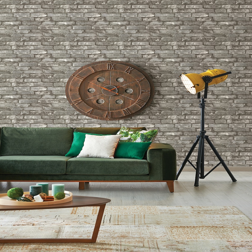 image 1 of A-Street Oxford Loft  Brickwork Taupe Wallpaper FD21259 Multi