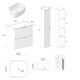 image 5 of Bathroom 600mm Vanity Unit with Countertop and Sink Floating Complete Modern Set Ribbed Textured Black - Adel