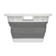 image 8 of Harbour Housewares 42L Collapsible Laundry Basket - Washing Clothes Storage Hamper Bin White | Grey