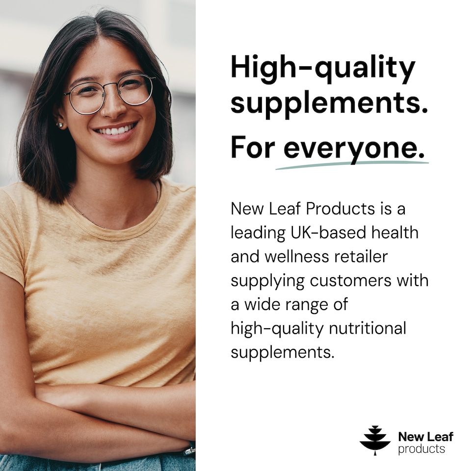 image 1 of New Leaf Magnesium Glycinate + Vitamin B6 & Turmeric - 120 Capsules