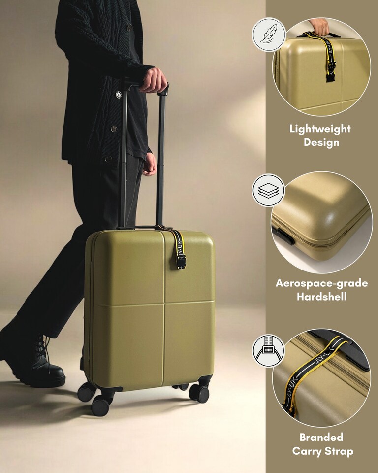 image 1 of Premium 100% Makrolon PC 2 PCS Suitcase Set | Vanity + Cabin Luggage