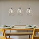 image 2 of ValueLights Novo 3 Way Brushed Chrome Ceiling Light Low Hanging Pendant | Chrome