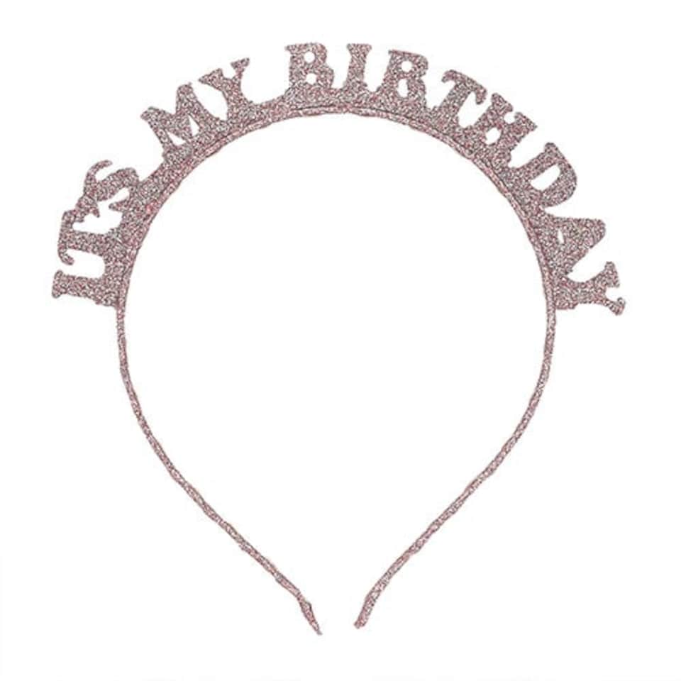 image 1 of Rose Gold 'It's My Birthday' Glitter Headband