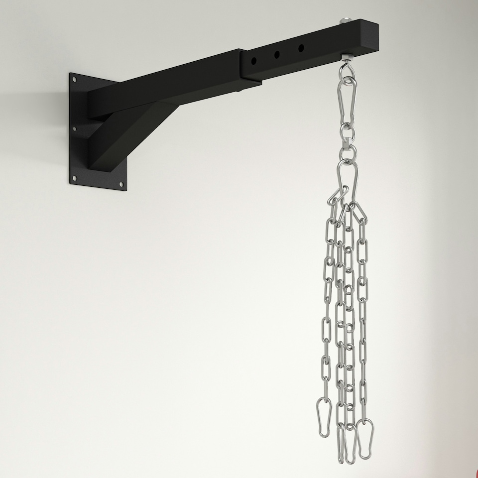 image 1 of SPORTNOW 5-Length Adjustable Punch Bag Bracket for Boxing, Punching Training Black