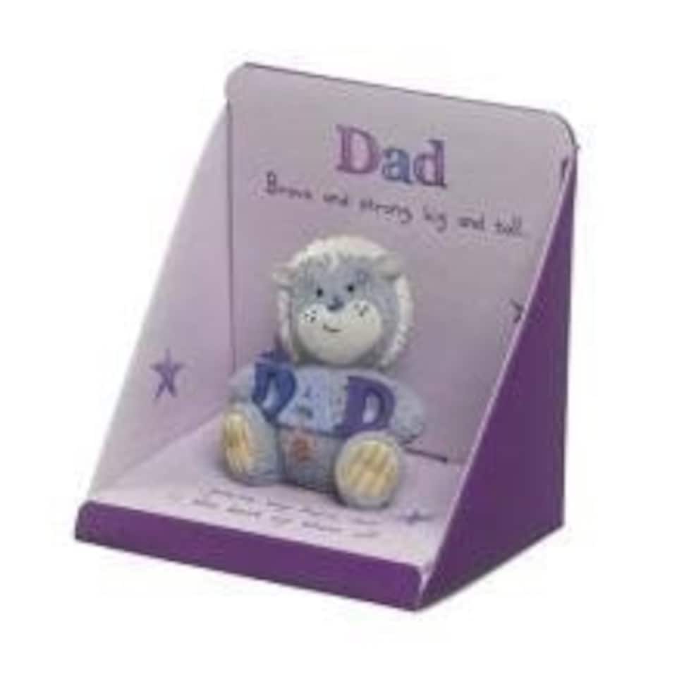 image 1 of Dad Captioned - Lloyd Lion Resin Figurine Elliot and Buttons