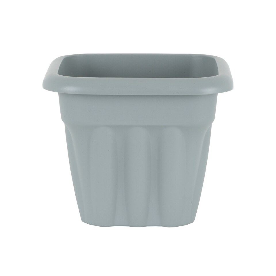 image 1 of Wham Vista 6 x 25cm Square Plastic Garden Planters | Grey | Upcycle Grey