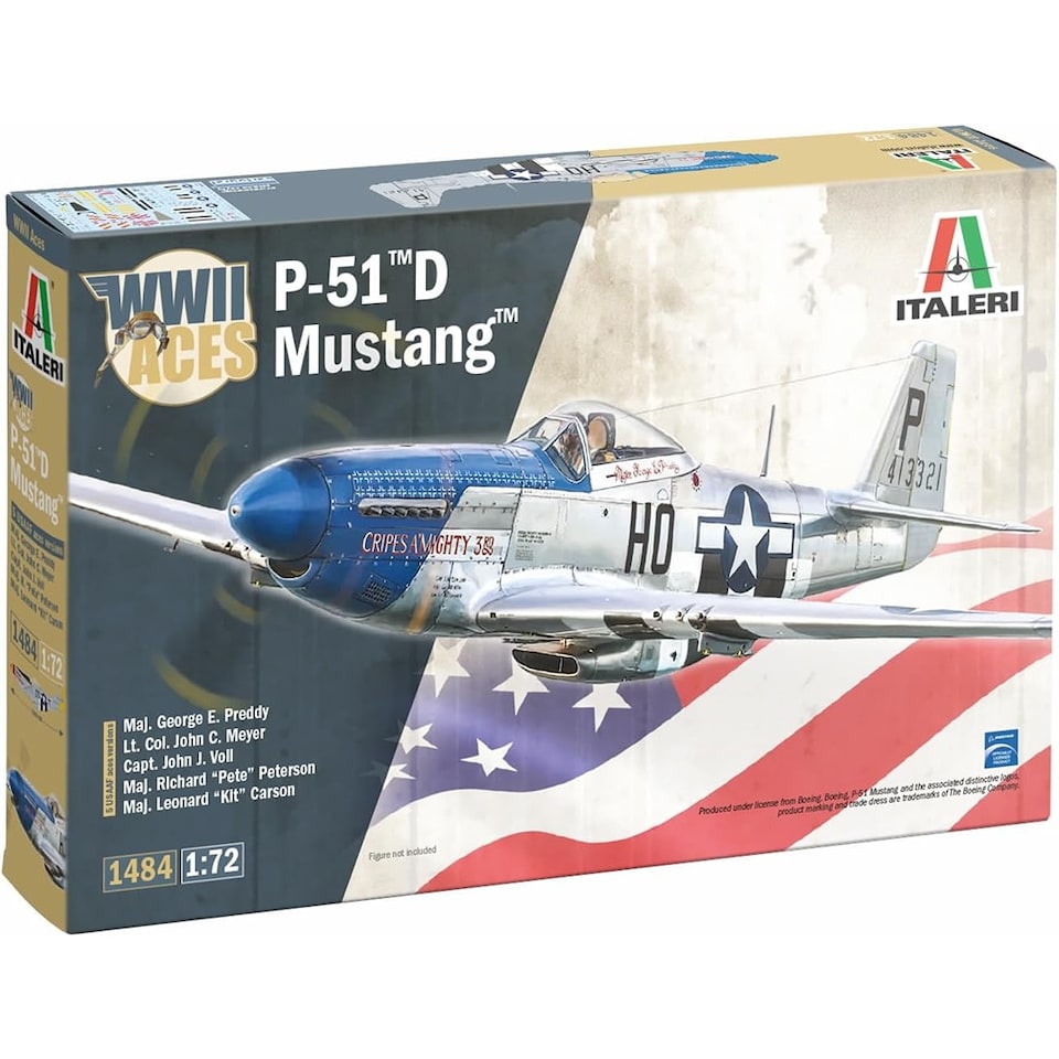 Italeri 1484 P-51D Mustang WWII Aces 1:72 Model Kit