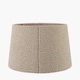 image 4 of 30cm Taupe Boucle Tapered Lampshade Cream