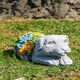 image 2 of Pack of 2 Solar Dog Garden Ornament Grey | One Size