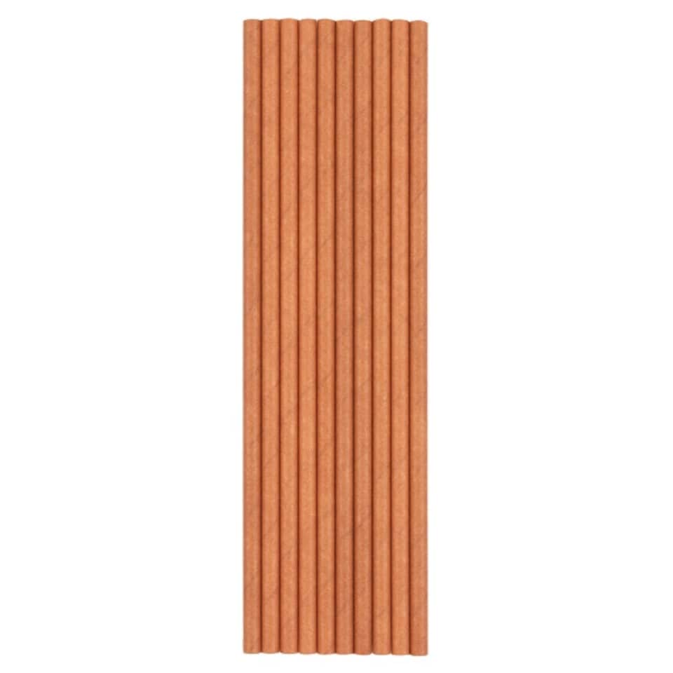 Pack of 10 Glitz Rose Gold Paper Straws