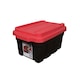 image 7 of 11L Black and Red Small Tuff Stackable Storage Box with Lid and Carry Handles | Multi | Black / Red