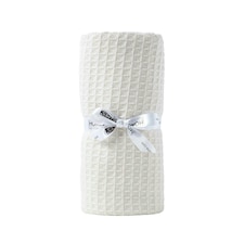 Homescapes Organic Cotton Waffle Baby Blanket Natural - 90 x 112 cm