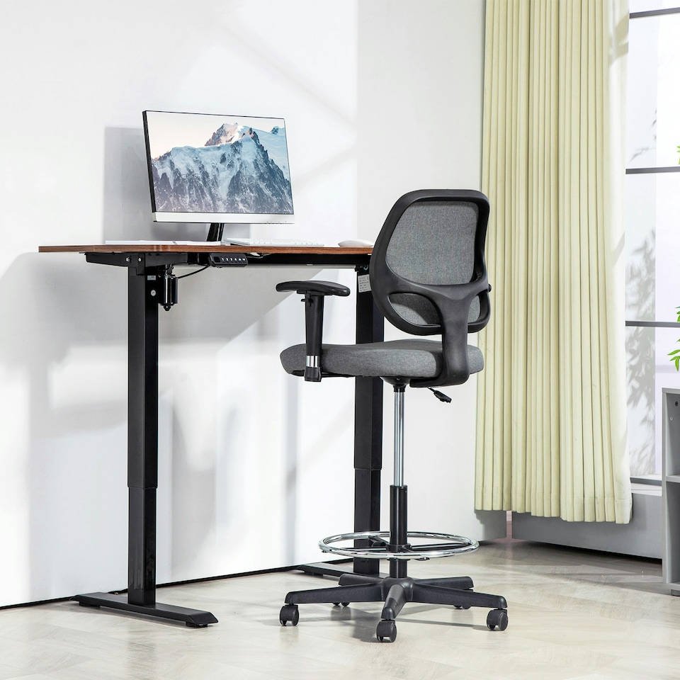 image 1 of Vinsetto Draughtsman Chair Tall Office Chair with Adjustable Height