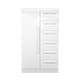 image 1 of Carlton 5 Drawer 1 Door Childrens Wardrobe in Porcelain Matt (Ready Assembled) | White | Porcelain Matt