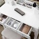 image 5 of 5 Drawer White Dressing Table With Mirror And Stool White