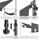 image 5 of Awning with hand crank - pressure fitted , height adjustable Black | Grey | 180 x 250 cm