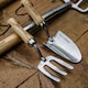 image 1 of Kent & Stowe Kids Hand Trowel and Fork Set, Ash Handles, Stainless Steel Heads | Brown | 1 x Trowel, 1 x Fork | 2