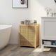 image 3 of COSTWAY 80 L Bamboo Laundry Hamper Clothes Laundry Basket Brown