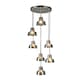 image 1 of BHS Demi Ceiling Pendant with Glass Shades, Pewter
