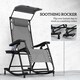 image 8 of Outsunny Folding Recliner Chair Outdoor Lounge Rocker Zero-Gravity Seat, Grey
