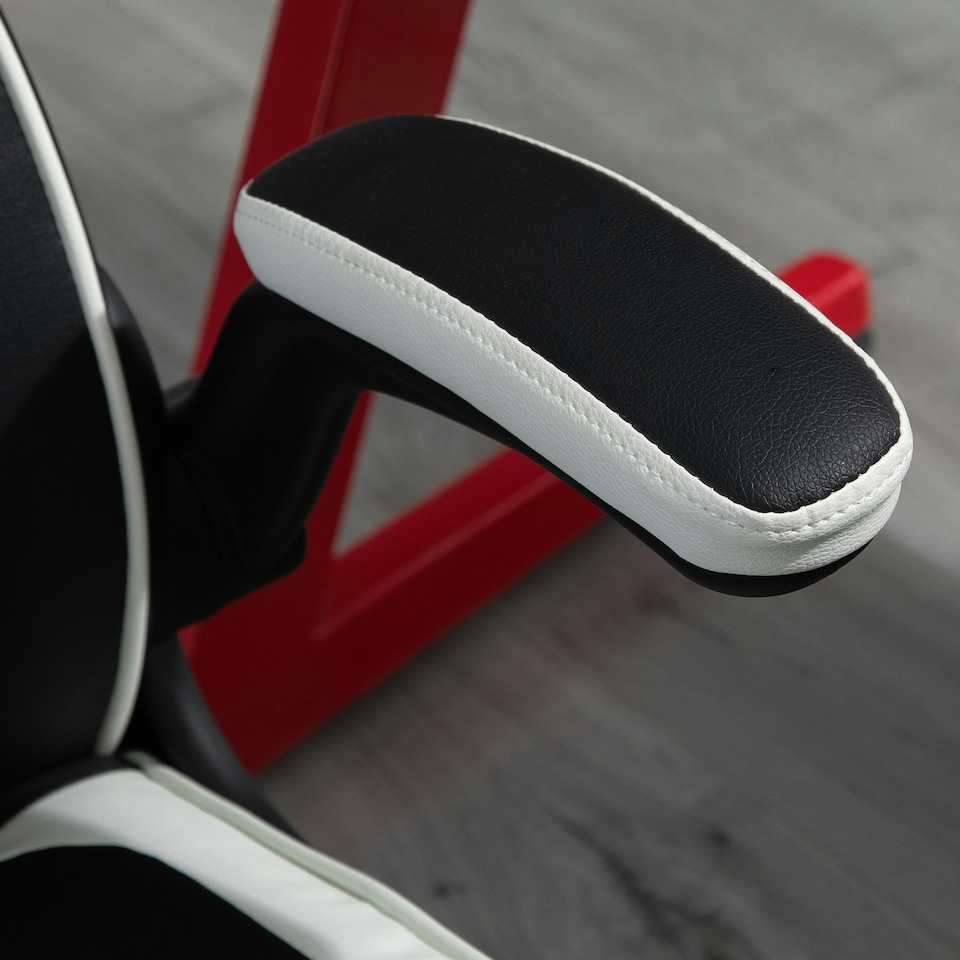 image 1 of Vinsetto Racing Office Chair PVC Leather Computer Gaming Height Adjustable