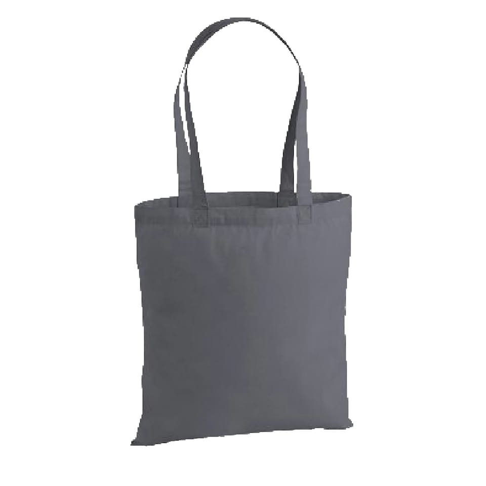 image 1 of Westford Mill Premium Cotton Tote Bag - Graphite - One Size Grey