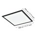 image 5 of EGLO Salobrena 1 Ultra-Slim Modern Black Square LED Ceiling Light WBS Black