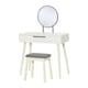 image 1 of HOMCOM Dressing Table Vanity Set Make Up Desk with Mirror & Stool White