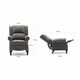 image 8 of Charlotte Modern Fabric Pushback Recliner Sofa Accent Chair (Grey)