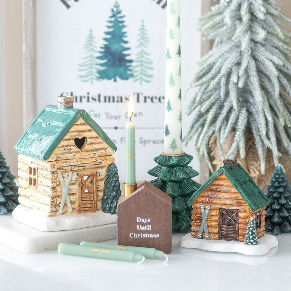 image 1 of Christmas Cabin Ski Chalet Oil Burner